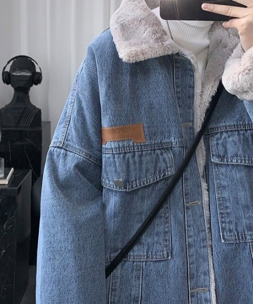 link lot デニムジャケット gジャン 「25年秋冬新作」裏フェイクファー