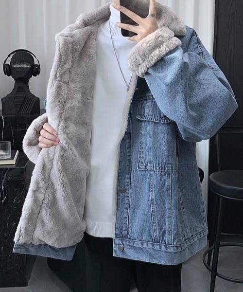 link lot デニムジャケット gジャン 「25年秋冬新作」裏フェイクファー