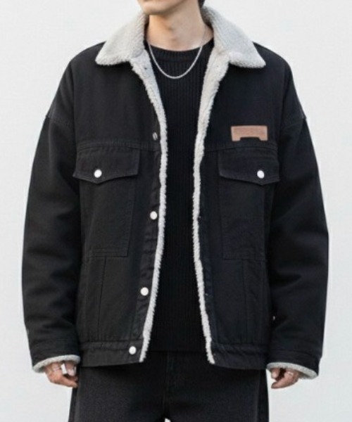 link lot デニムジャケット gジャン 裏フェイクファーデニムビッグ