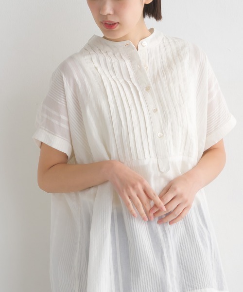 「OMNES」 半袖ブラウス FREE ベージュ レディース_画像8