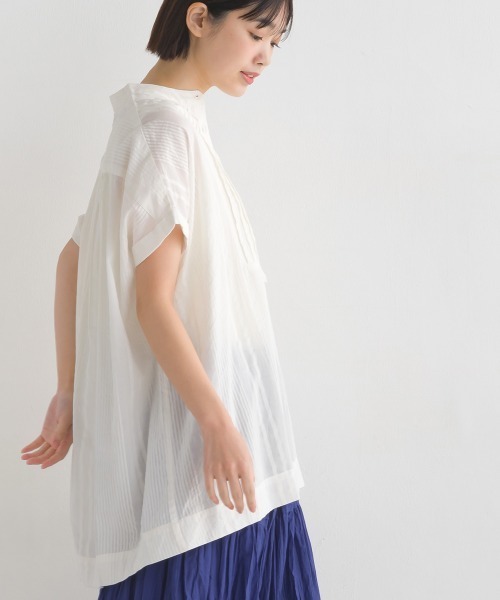 「OMNES」 半袖ブラウス FREE ベージュ レディース_画像9