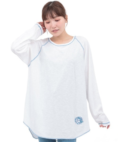 チチカカ（TITICACA） tシャツ ワンポイント刺繍ロングTシャツ