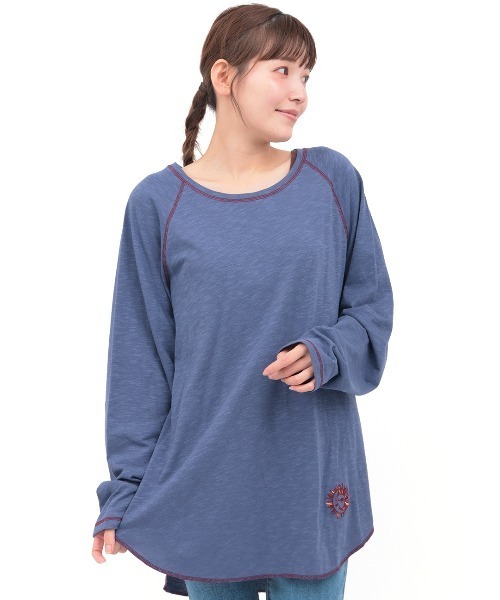 チチカカ（TITICACA） tシャツ ワンポイント刺繍ロングTシャツ