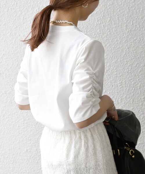 「SHIPS any」 半袖カットソー ONE SIZE ネイビー レディース_画像7