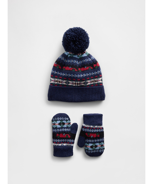 GAP（ギャップ） ニット帽 ニットキャップ フェアアイル ポンポン