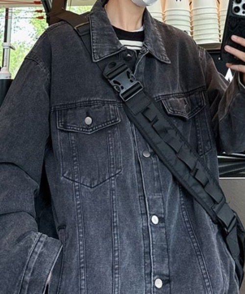 デニムジャケット gジャン ユニセックス オーバーシルエットデニム