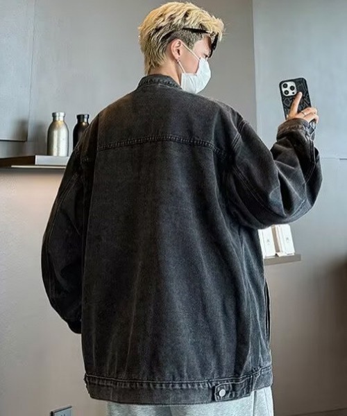 デニムジャケット gジャン ユニセックス オーバーシルエットデニム