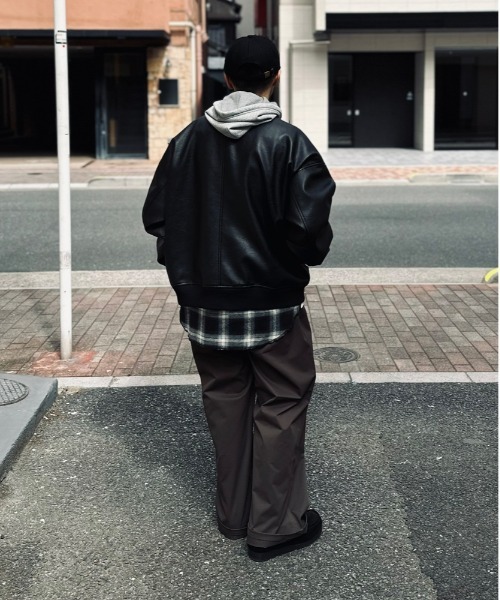 BACK NUMBER ブルゾン アウター 「BACK NUMBER」合成皮革 MA-1