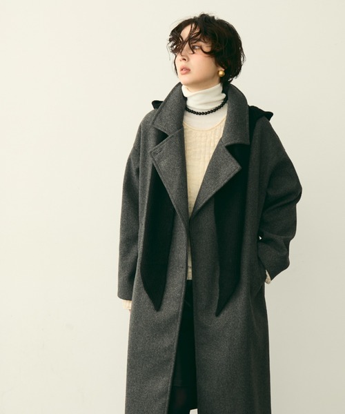 Trish（トリッシュ） コート チェスターコート フェイクウールダブル