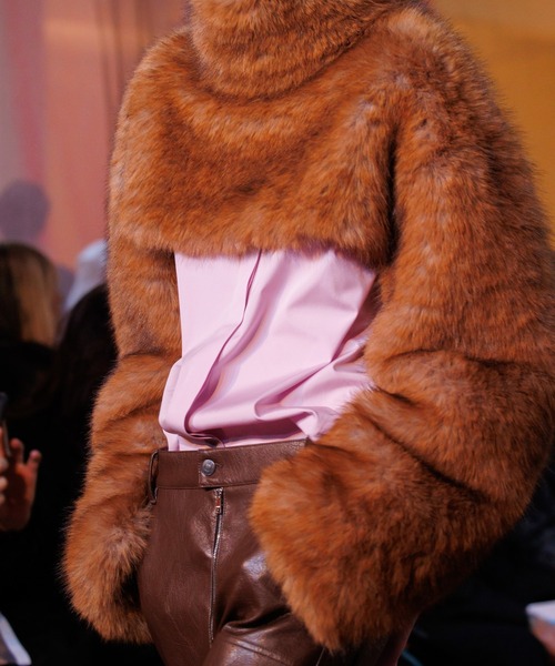 MSGM フェイクファーコート レディースL MSGM（エムエスジーエム） コート アウター フェイクファー クロップド