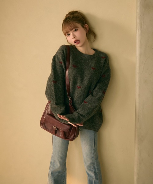 TITTY＆CO.（ティティーアンドコー） ニット セーター プチハート柄