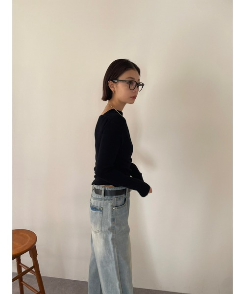 「HANNE」 長袖ニット FREE ベージュ レディース_画像7