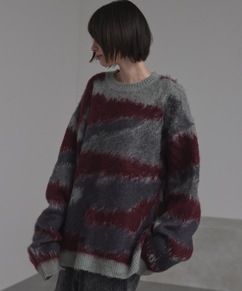 「CIASENSE」 長袖ニット M ブルー メンズ_画像2