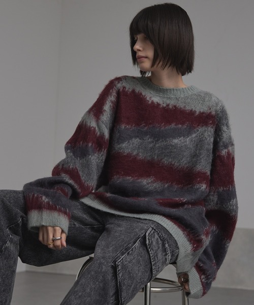 「CIASENSE」 長袖ニット M ブルー メンズ_画像6