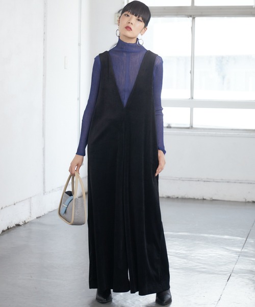 「CLOCHE」 オールインワン FREE グレー レディース_画像2