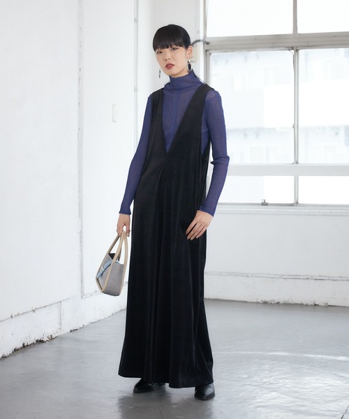 「CLOCHE」 オールインワン FREE グレー レディース_画像3