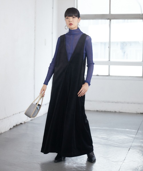 「CLOCHE」 オールインワン FREE グレー レディース_画像6