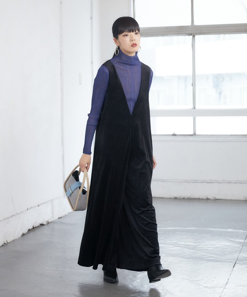 「CLOCHE」 オールインワン FREE グレー レディース_画像7