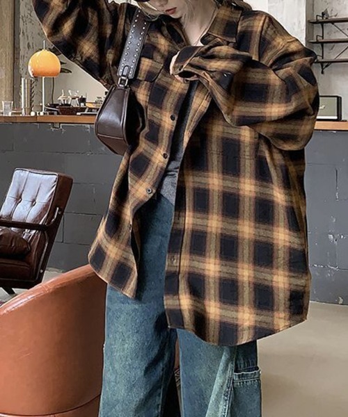 ブラウス シャツ チェックカジュアルシャツ レディース : ZOZOTOWN