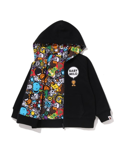 A BATHING APE BABYMILO スパンコールパーカー S A BATHING APE（アベイシングエイプ） パーカー BABY MILO PATTERN
