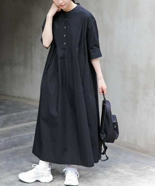 「FORK&SPOON」 7分袖ワンピース 2 ブルー レディース_画像3