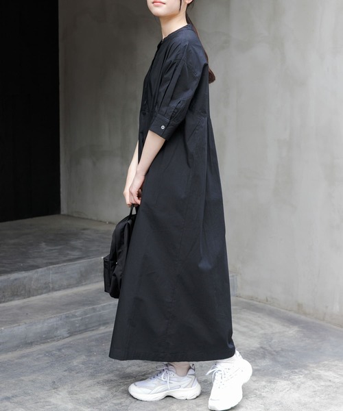 「FORK&SPOON」 7分袖ワンピース 2 ブルー レディース_画像7