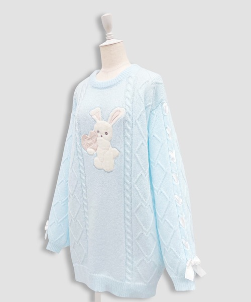 Honey Cinnamon（ハニーシナモン） チュニック ハニーアップリケニット