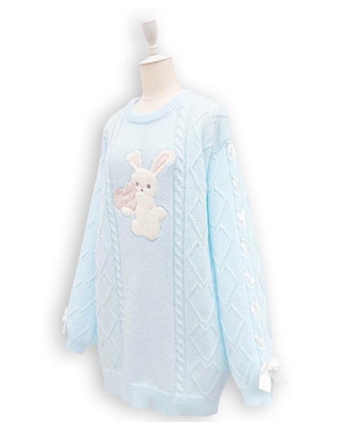 Honey Cinnamon（ハニーシナモン） チュニック ハニーアップリケニット