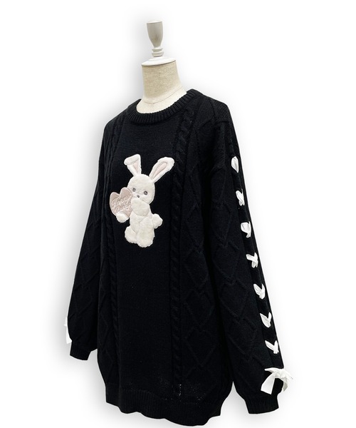 Honey Cinnamon（ハニーシナモン） チュニック ハニーアップリケニット