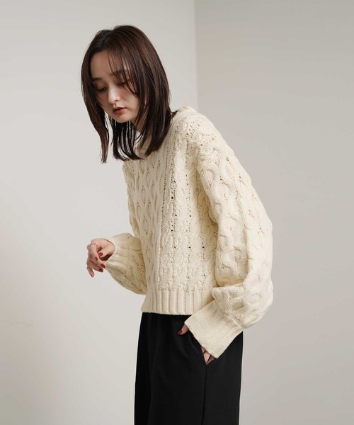 Bulue. ニット セーター 「Bulue.」バルキータッチケーブルニット