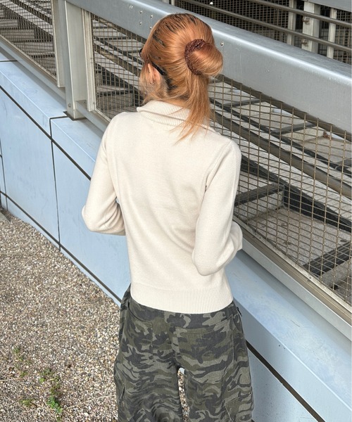 「sedacle girl」 ニットカーディガン FREE カーキ レディース_画像5