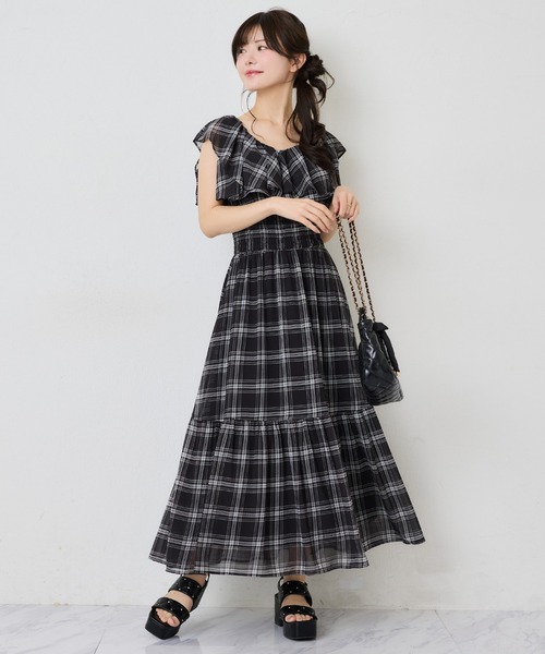厚底スエードキルティングサンダル M ブラック one after another NICE CLAUP 厚底 サンダル ビジュースタッズ付き