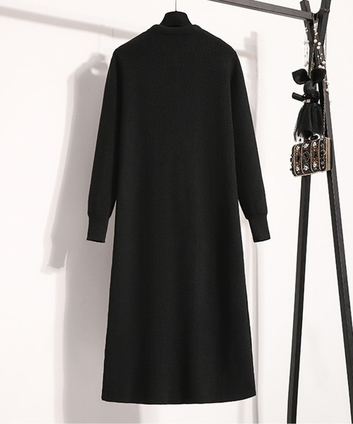 【プロフ必読を】 　ボウタイニットワンピース 半袖 プロフ必読を】様 専用 ボウタイニットワンピース 半袖