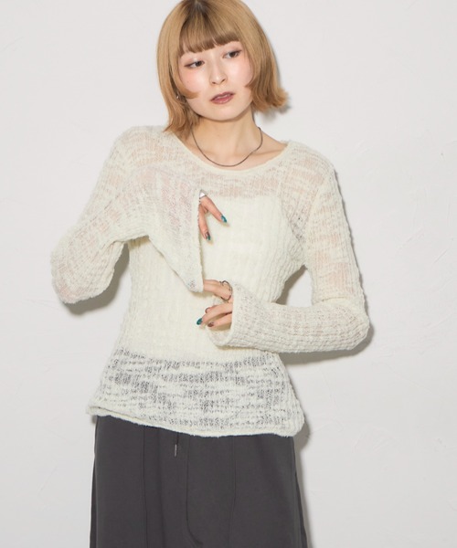 「leimn」 長袖ニット M ブラック レディース_画像7