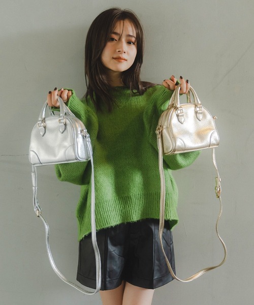 「ACCOMMODE」 2WAYバッグ FREE シルバー レディース_画像9