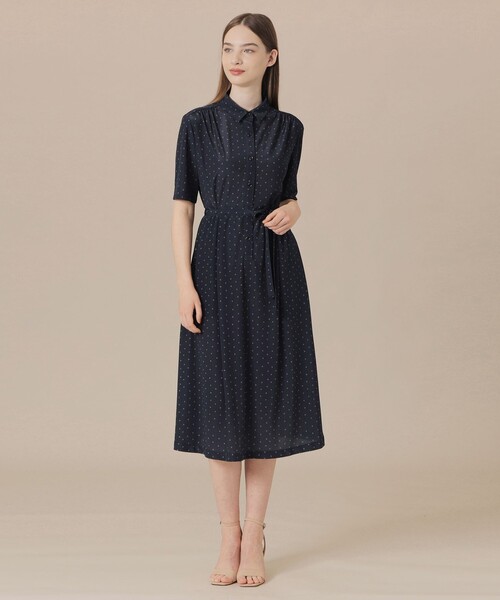 MACKINTOSH LONDON リンクパターン 半袖ワンピース MACKINTOSH LONDON（マッキントッシュ ロンドン） 半袖ワンピース 40