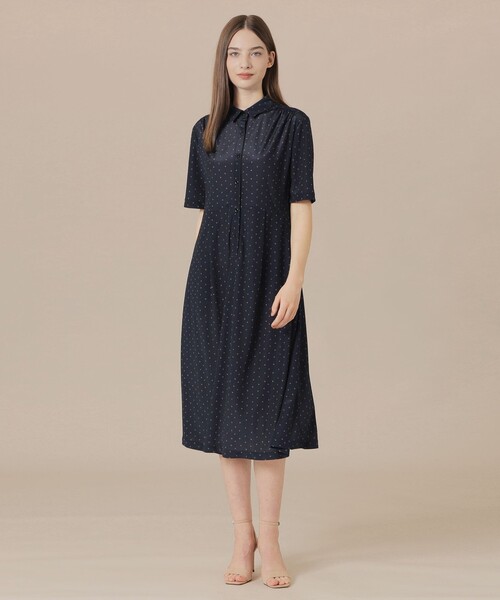 MACKINTOSH LONDON リンクパターン 半袖ワンピース MACKINTOSH LONDON（マッキントッシュ ロンドン） 半袖ワンピース 40