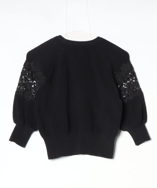 「The Virgnia」 7分袖ニット FREE ブラック レディース_画像2