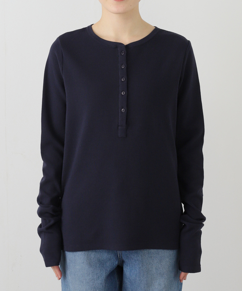 FRAMeWORK（フレームワーク） tシャツ ミニワッフルヘンリーネック