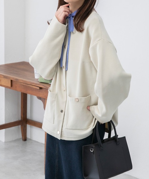 「BONLECILL」 ニットカーディガン FREE ワイン レディース_画像3