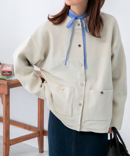 「BONLECILL」 ニットカーディガン FREE ワイン レディース_画像8