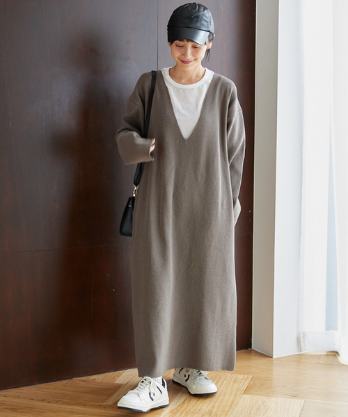 「JOURNAL STANDARD relume」 ニットワンピース FREE ブラウン レディース_画像9