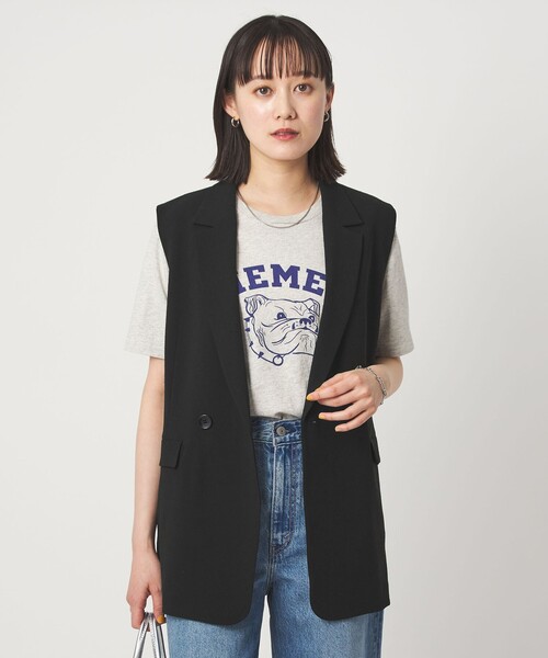 green label relaxing グリーンレーベル リラクシング ベスト アイボリー サイズ:FREE / ミリタリー キルト ベスト / ロング 中わた キルティング ナイロン / トップス レイヤード 【レディース】【中古】 洗える！】裏ファー素材中わたキルトベスト - ベルーナ【公式】