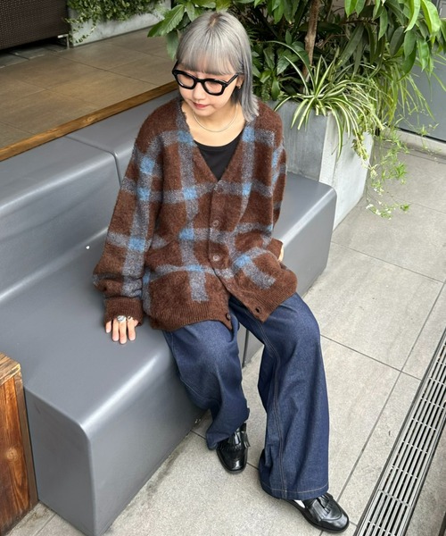 「CIAOPANIC TYPY」 ニットカーディガン LARGE ブラウン メンズ_画像4