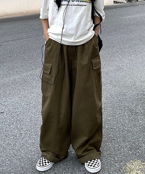 「WESTBOY」 カーゴパンツ M カーキブラウン メンズ_画像4