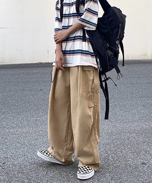 「WESTBOY」 カーゴパンツ M カーキブラウン メンズ_画像6