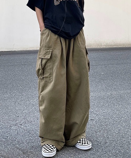 「WESTBOY」 カーゴパンツ M カーキブラウン メンズ_画像8