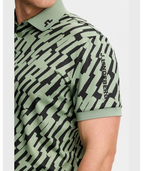 ポロシャツ 「J.LINDEBERG/GOLF」 半袖ポロシャツ プリント柄 Tour Tech Print Polo メンズ