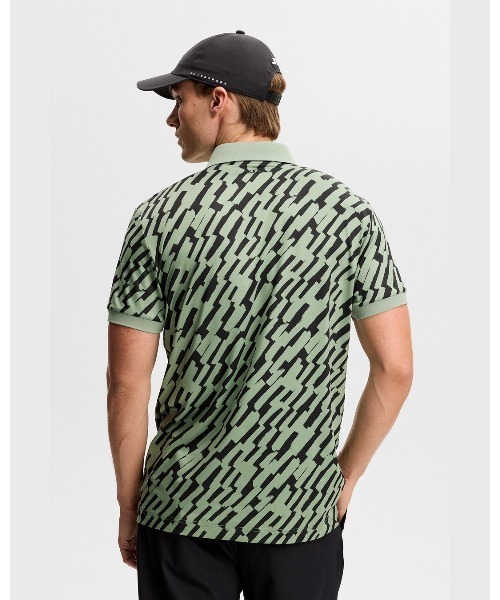 ポロシャツ 「J.LINDEBERG/GOLF」 半袖ポロシャツ プリント柄 Tour Tech Print Polo メンズ