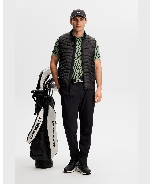 ポロシャツ 「J.LINDEBERG/GOLF」 半袖ポロシャツ プリント柄 Tour Tech Print Polo メンズ